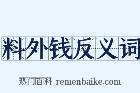 料外钱反义词是什么意思的图片